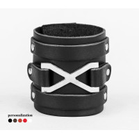 Leather cuff bracelet for men or women, code 6708