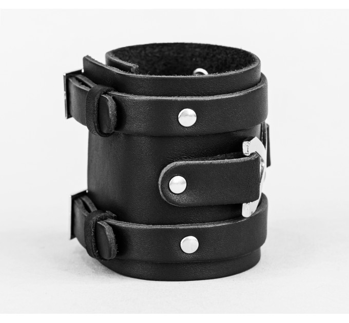 Leather cuff bracelet for men or women, code 6708