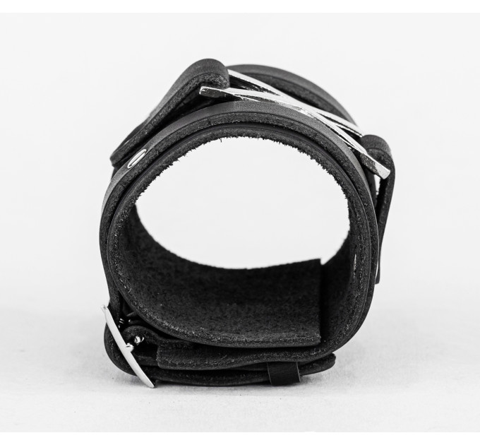 Leather cuff bracelet for men or women, code 6708