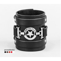 Leather cuff bracelet for men or women, code 6709