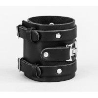 Leather cuff bracelet for men or women, code 6709