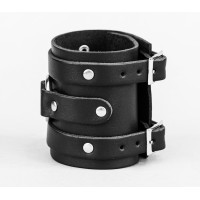 Leather cuff bracelet for men or women, code 6711