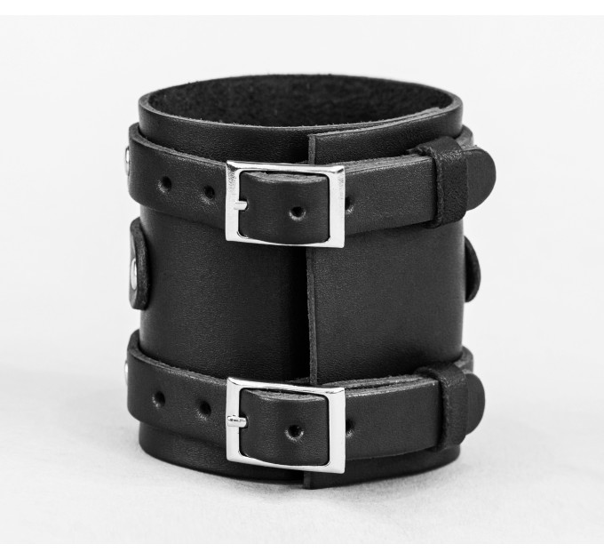 Leather cuff bracelet for men or women, code 6711