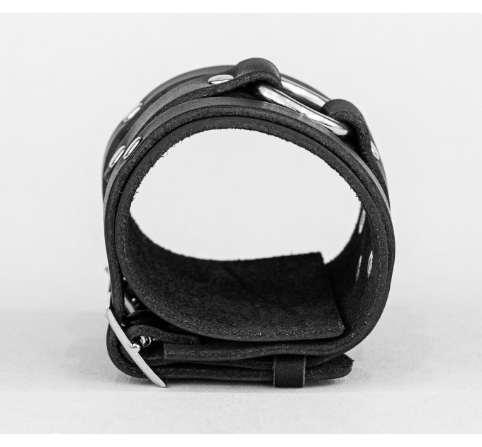 Leather cuff bracelet for men or women, code 6711