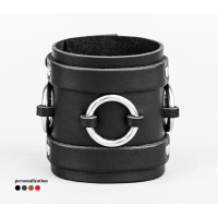 Leather cuff bracelet for men or women, code 6712