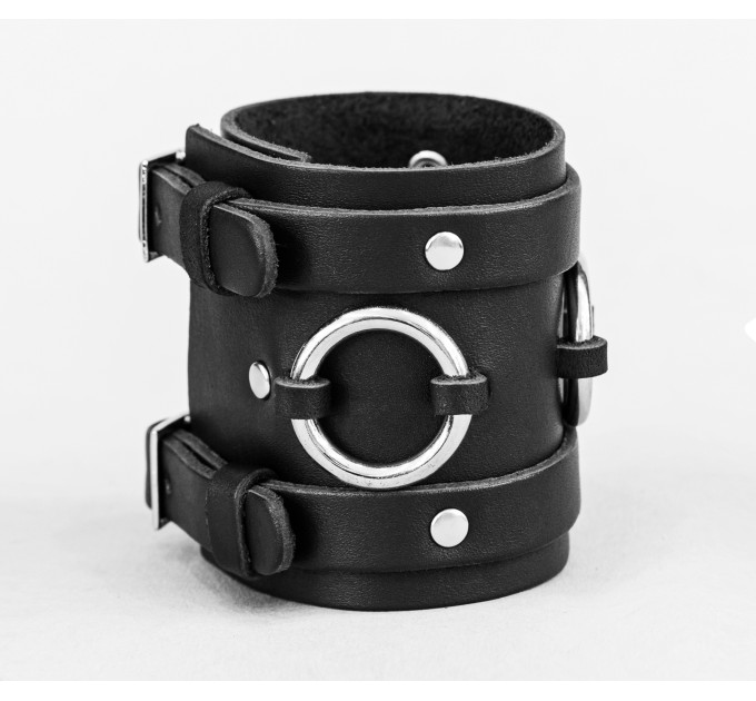 Leather cuff bracelet for men or women, code 6712