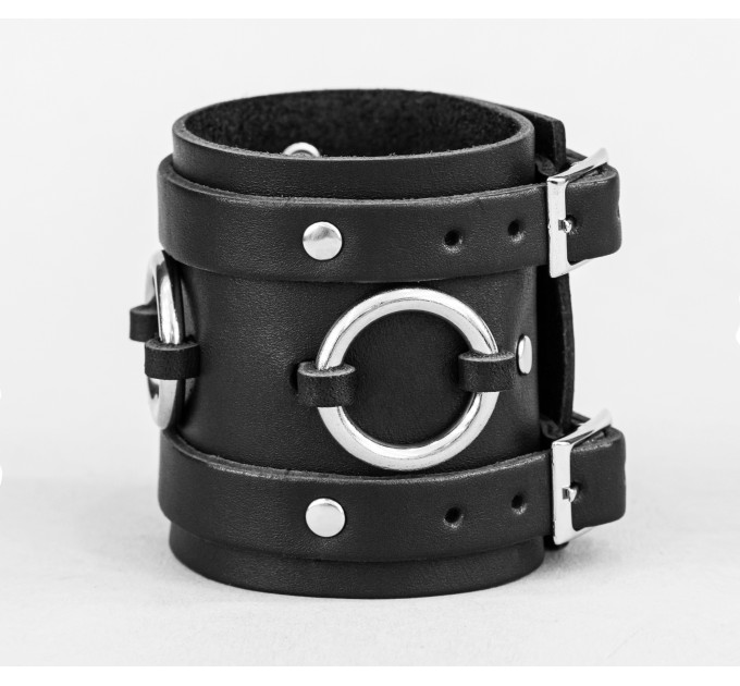 Leather cuff bracelet for men or women, code 6712