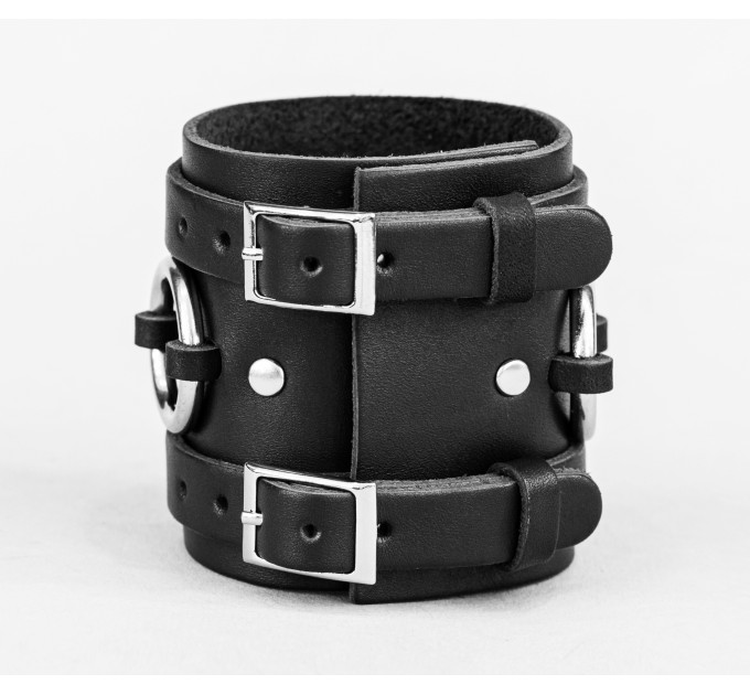Leather cuff bracelet for men or women, code 6712
