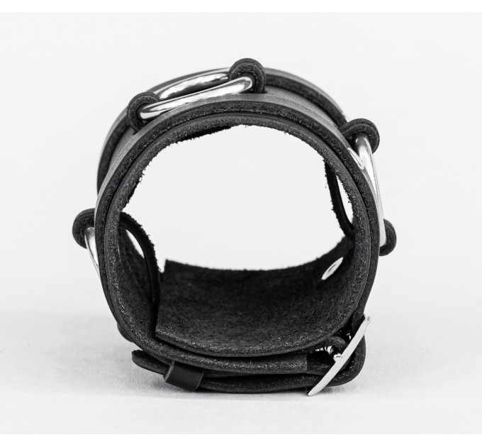 Leather cuff bracelet for men or women, code 6712