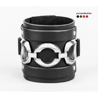 Leather cuff bracelet for men or women, code 6713