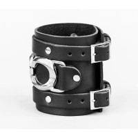 Leather cuff bracelet for men or women, code 6713