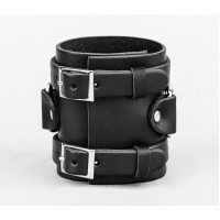Leather cuff bracelet for men or women, code 6713