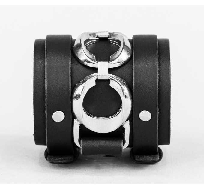 Leather cuff bracelet for men or women, code 6713