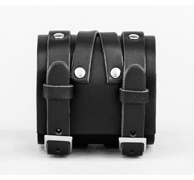 Leather cuff bracelet for men or women, code 6714