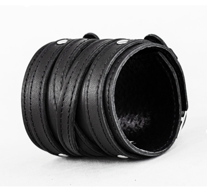 Leather cuff bracelet for men or women, code 6714st