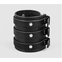 Leather cuff bracelet for men or women, code 6715