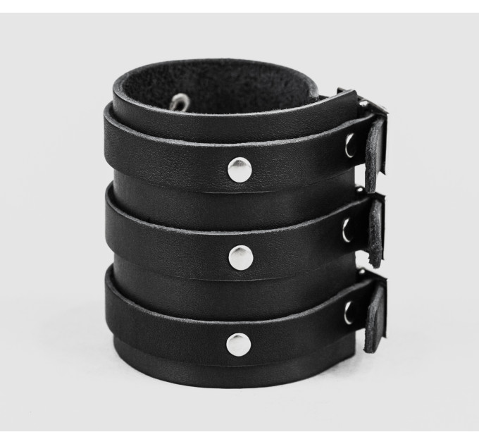 Leather cuff bracelet for men or women, code 6715