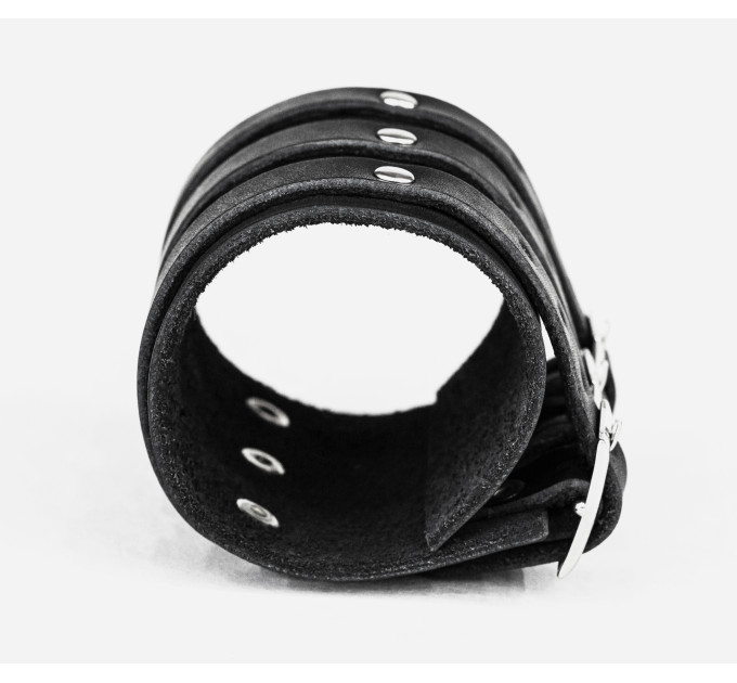 Leather cuff bracelet for men or women, code 6715