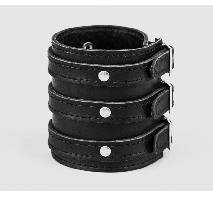 Leather cuff bracelet for men or women, code 6715st