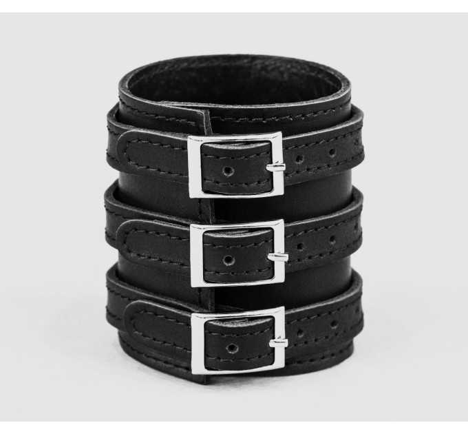 Leather cuff bracelet for men or women, code 6715st