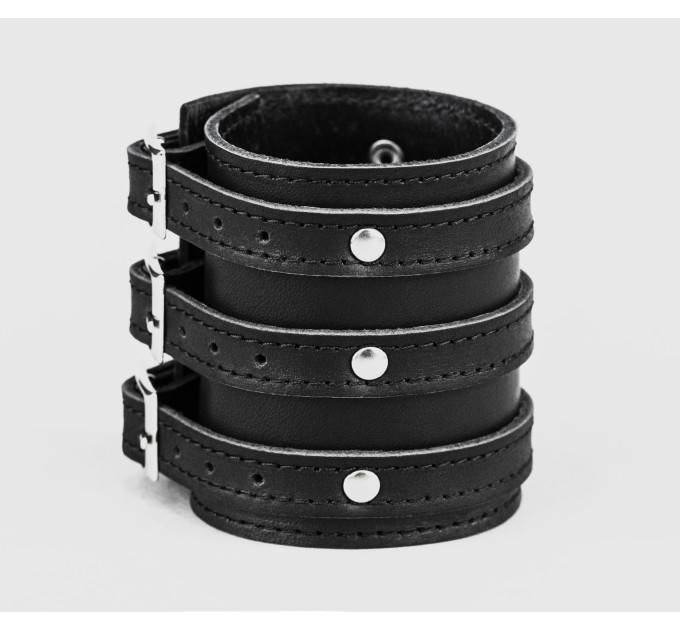 Leather cuff bracelet for men or women, code 6715st