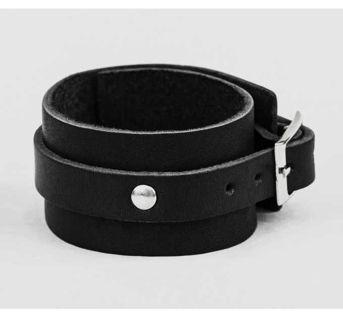 Leather cuff bracelet for men or women, code 6716