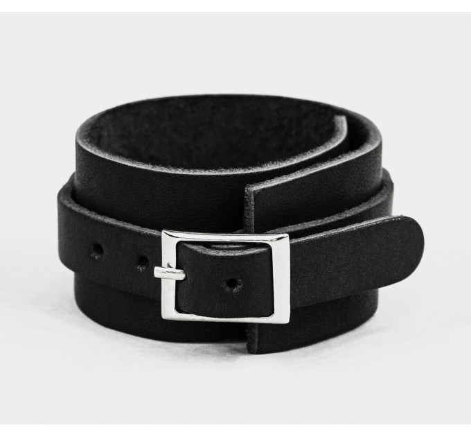 Leather cuff bracelet for men or women, code 6716