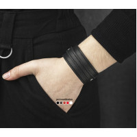 Leather cuff bracelet for men or women, code 6716st