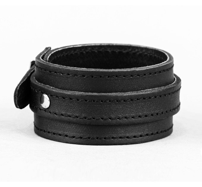 Leather cuff bracelet for men or women, code 6716st