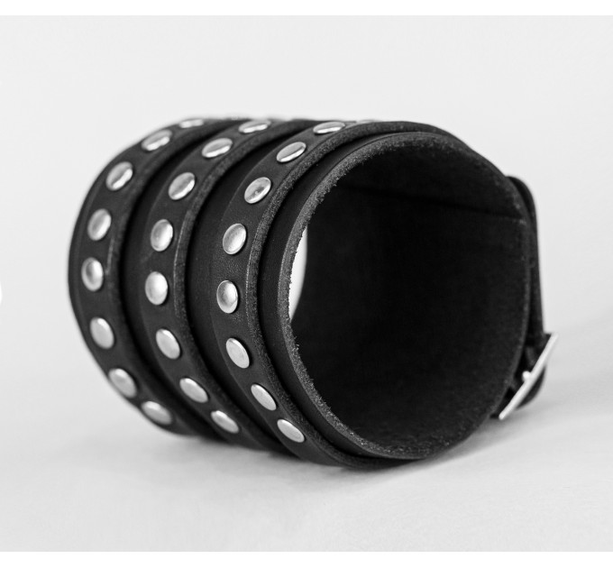 Leather cuff bracelet for men or women, code 6718