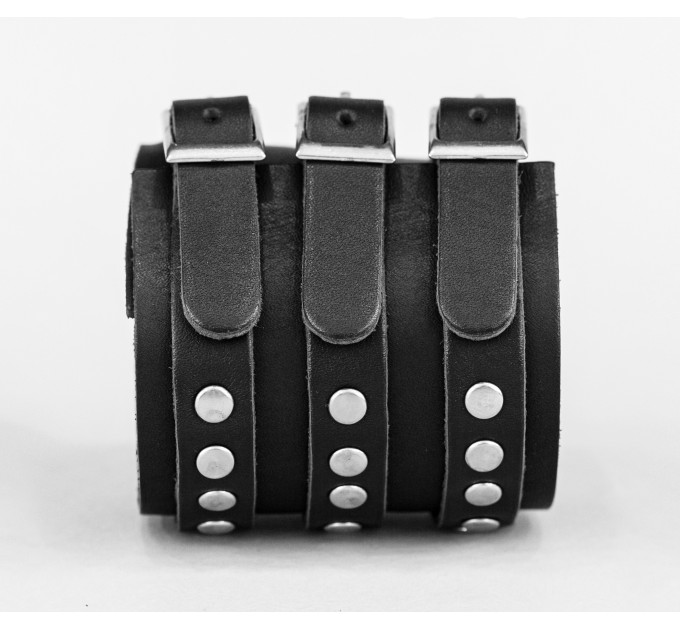 Leather cuff bracelet for men or women, code 6718