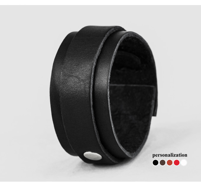 Leather cuff bracelet for men or women, code 6720