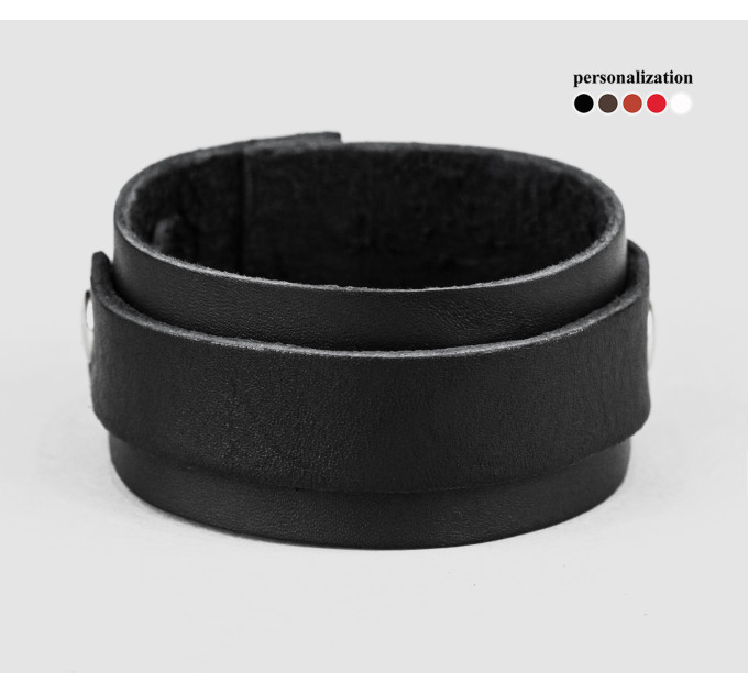 Leather cuff bracelet for men or women, code 6720