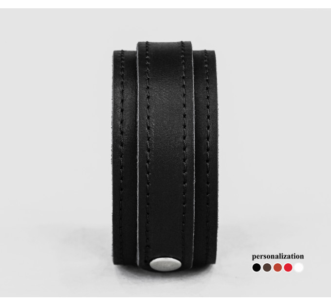 Leather cuff bracelet for men or women, code 6720st