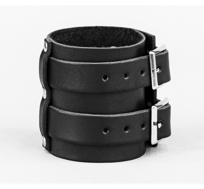 Leather cuff bracelet for men or women, code 6740