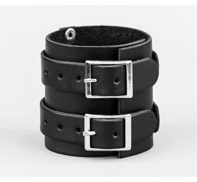 Leather cuff bracelet for men or women, code 6740