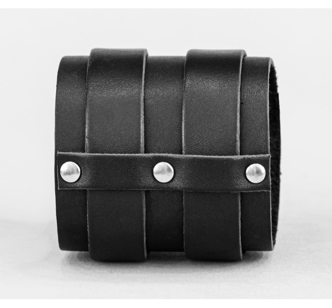 Leather cuff bracelet for men or women, code 6740