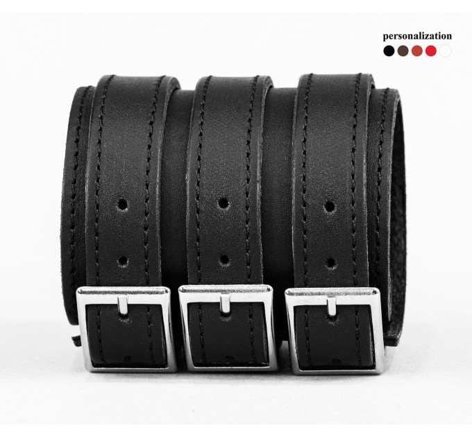 Leather cuff bracelet for men or women, code 6800st