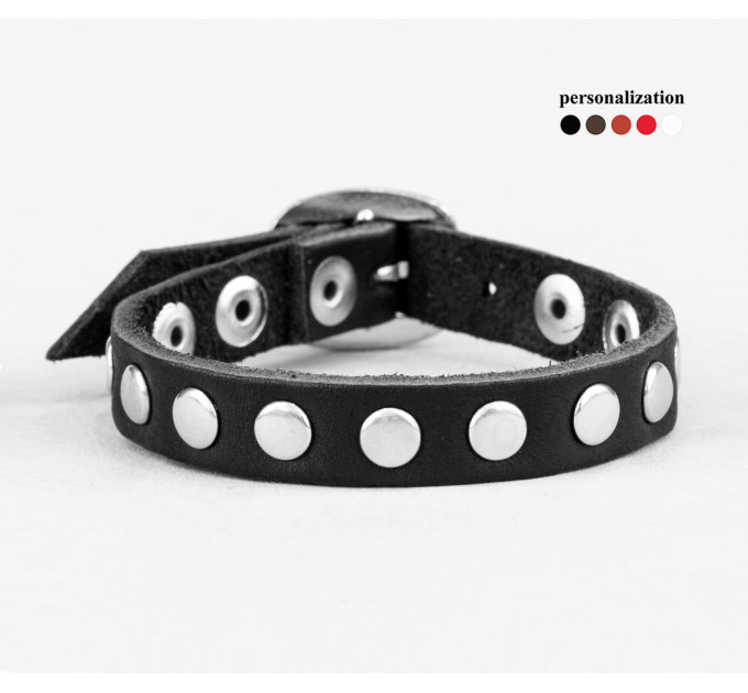 Leather bracelet for men or women, code 6901