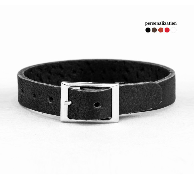 Leather bracelet for men or women, code 6902