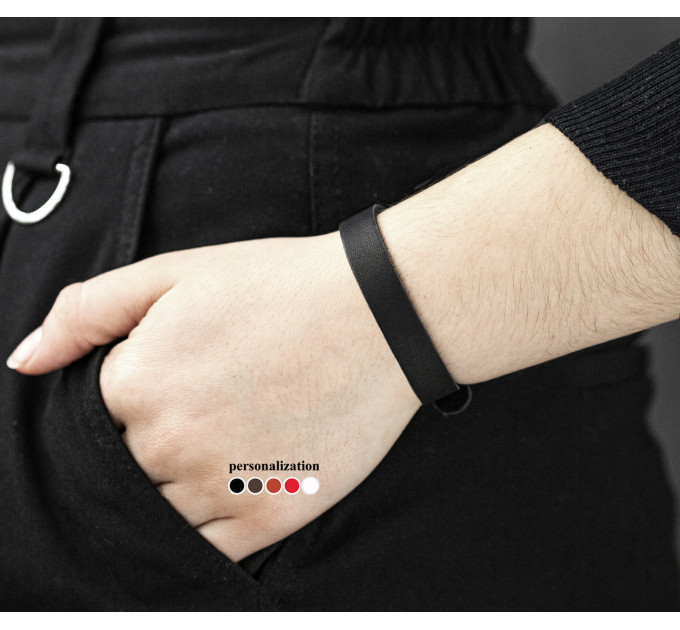 Leather bracelet for men or women, code 6902