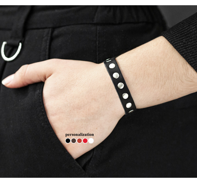 Leather bracelet for men or women, code 6903