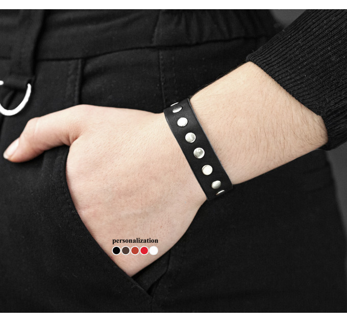 Leather bracelet for men or women, code 6905