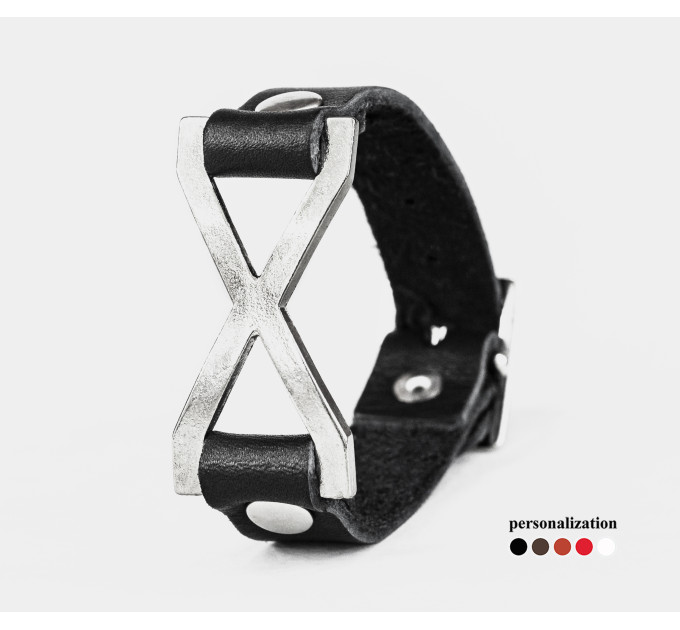 Leather bracelet for men or women, code 6947