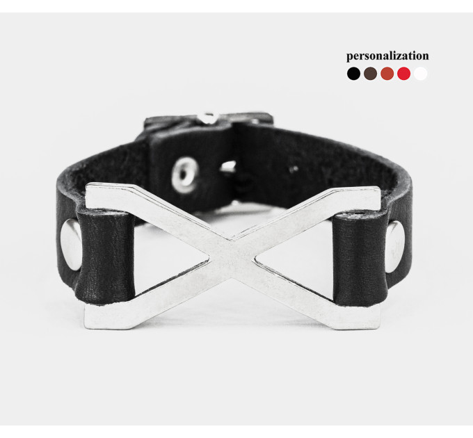 Leather bracelet for men or women, code 6947