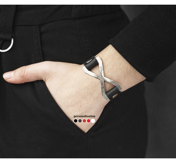 Leather bracelet for men or women, code 6947