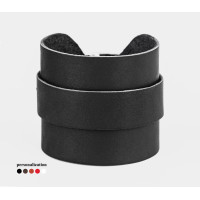 Leather cuff bracelet for men or women, code 8010