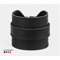 Leather cuff bracelet for men or women, code 8010st