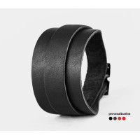 Leather cuff bracelet for men or women, code 8020