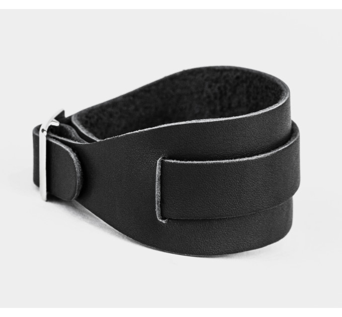 Leather cuff bracelet for men or women, code 8020